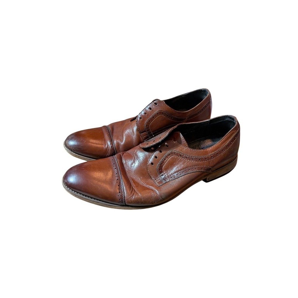 Men's Stacy Adams Dickinson Cap Toe Oxford Shoes Brown  25066-221 Size 11.5‎